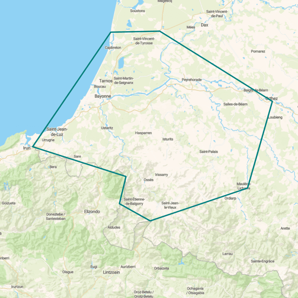 carte de la zone d'intervention d'Elek'O